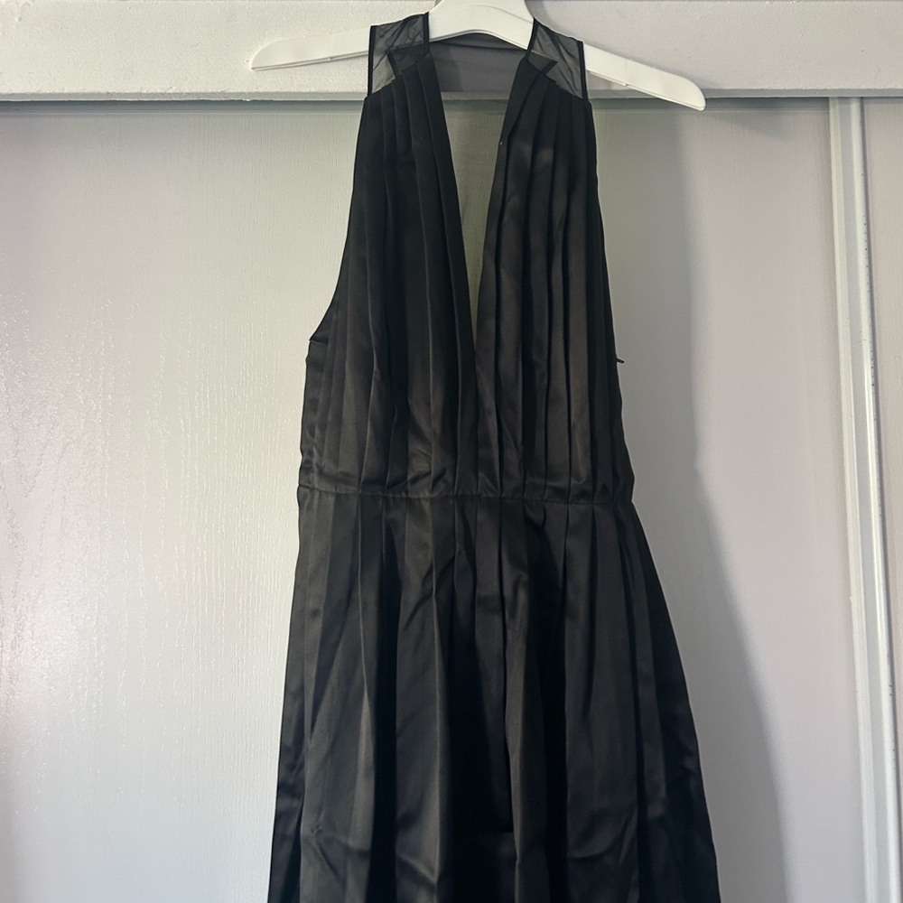 Stella McCartney Black Racerback Pleated Dress - Size 40 (US 8) Used